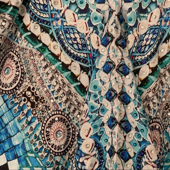 Watercolor Hi-lo Maxi Cover Up Dress - Picture 13 of 16